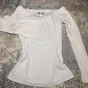 Banana Republic White Long Sleeve Top